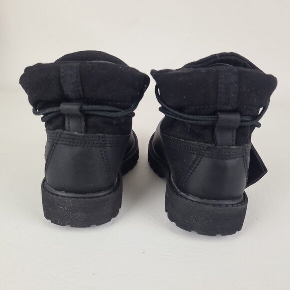 Timberland Roll Top Impermeable TODDLER Boots Waterproof Black Size 6C - Picture 7 of 9